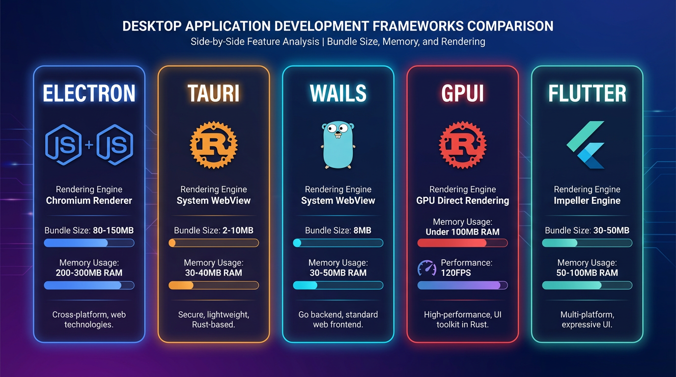 2026 跨平台桌面应用开发深度指南：Electron、Tauri、Wails、Flutter Desktop 等全面对比-维客博客